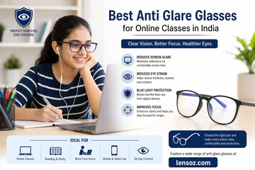 Best anti glare glasses for online classes in India