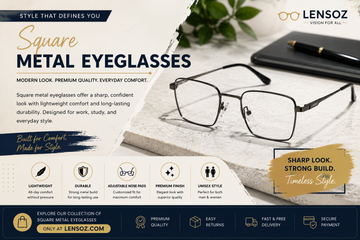 square metal eyeglasses 