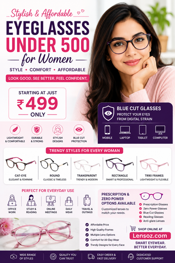 eyeglasses under 500 for women