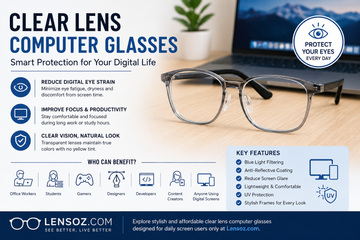 Clear Lens Computer Glasses: The Smart Choice for Digital Eye Comfort