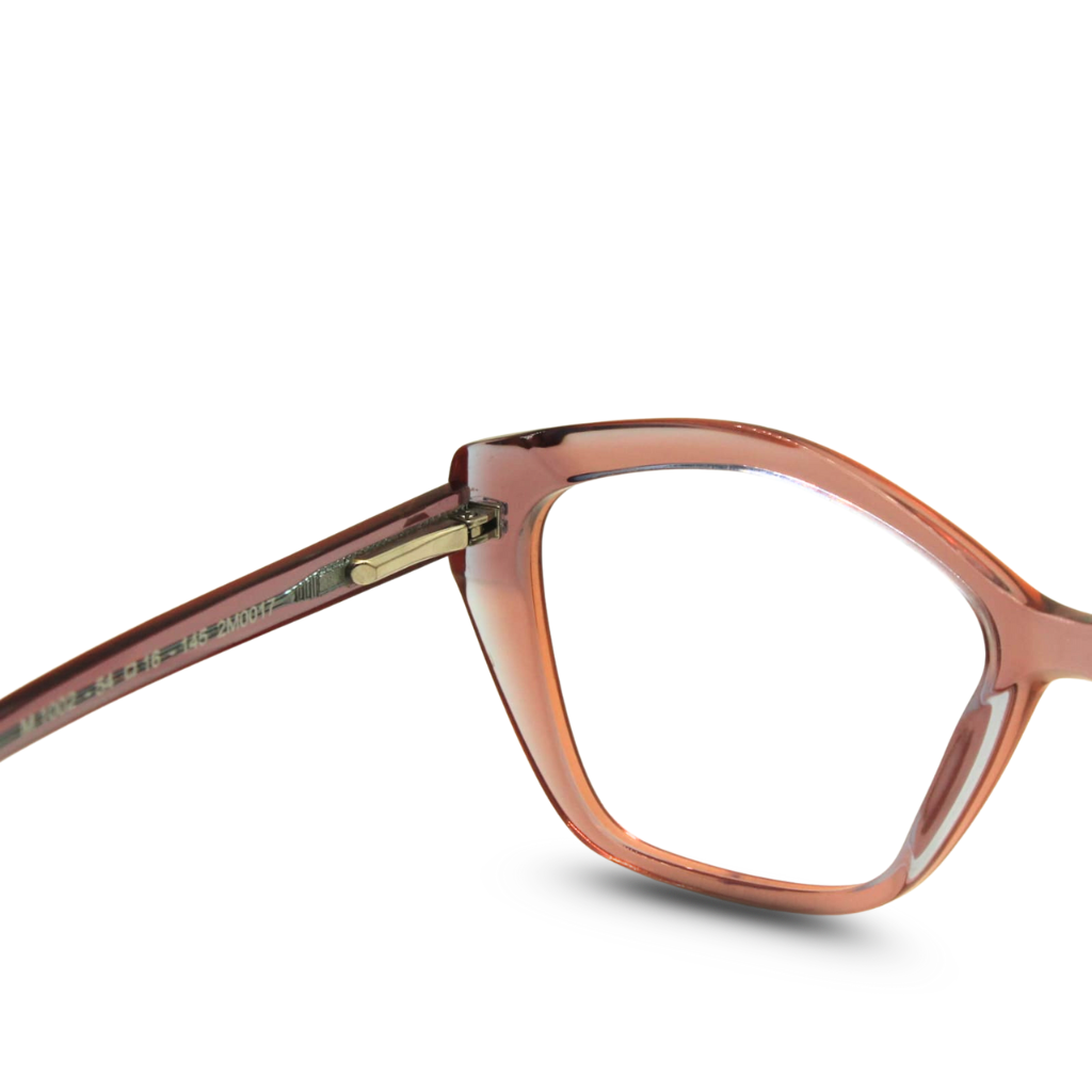 Brown eyeglasses on a white background