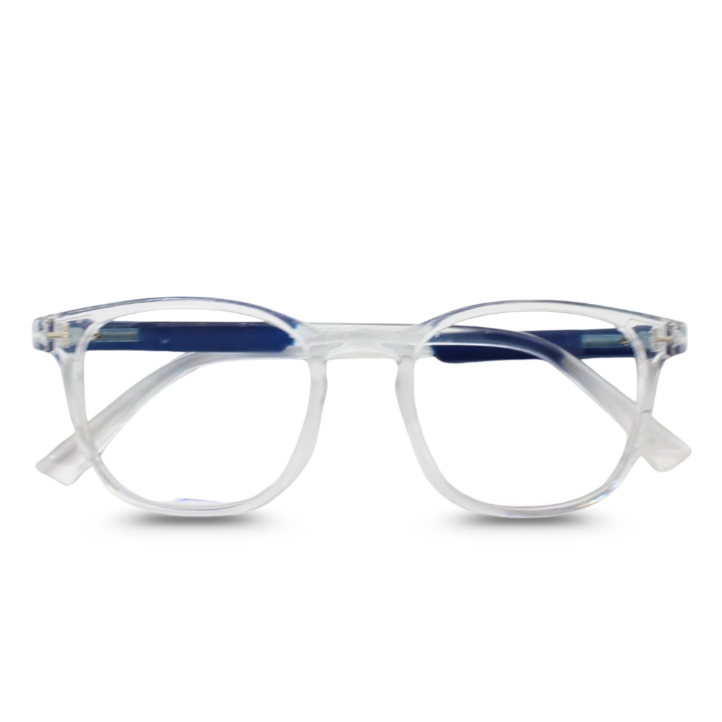 transparent White & Blue