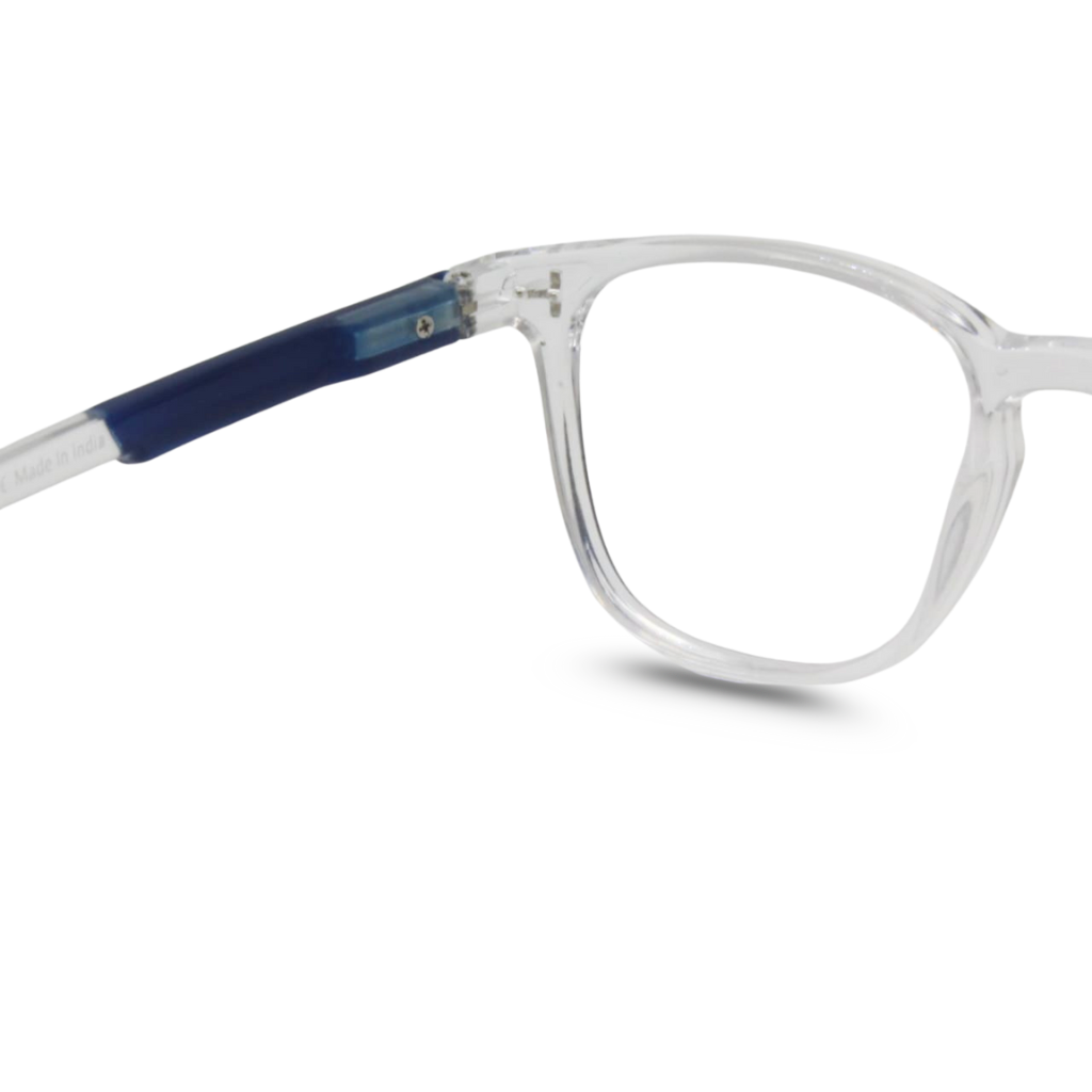 transparent White & Blue