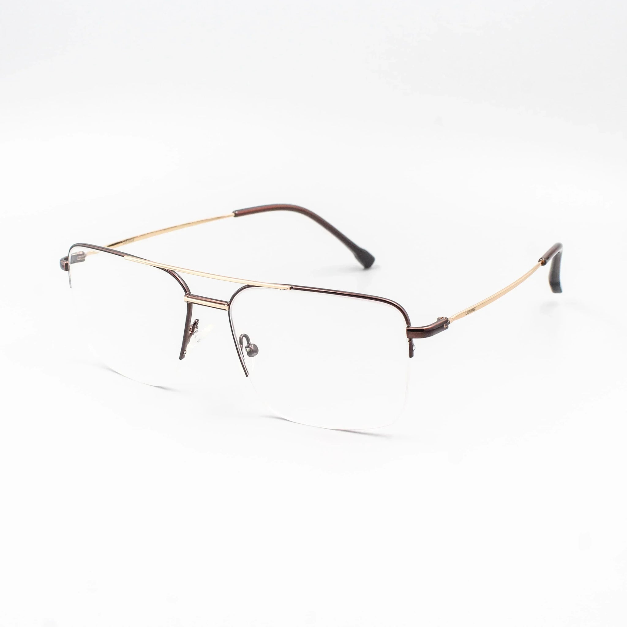 Elite X Half Rim 10 Eyeglasses – Blue Cut Power & Zero Power Glasses | Lensoz - Lensoz.com
