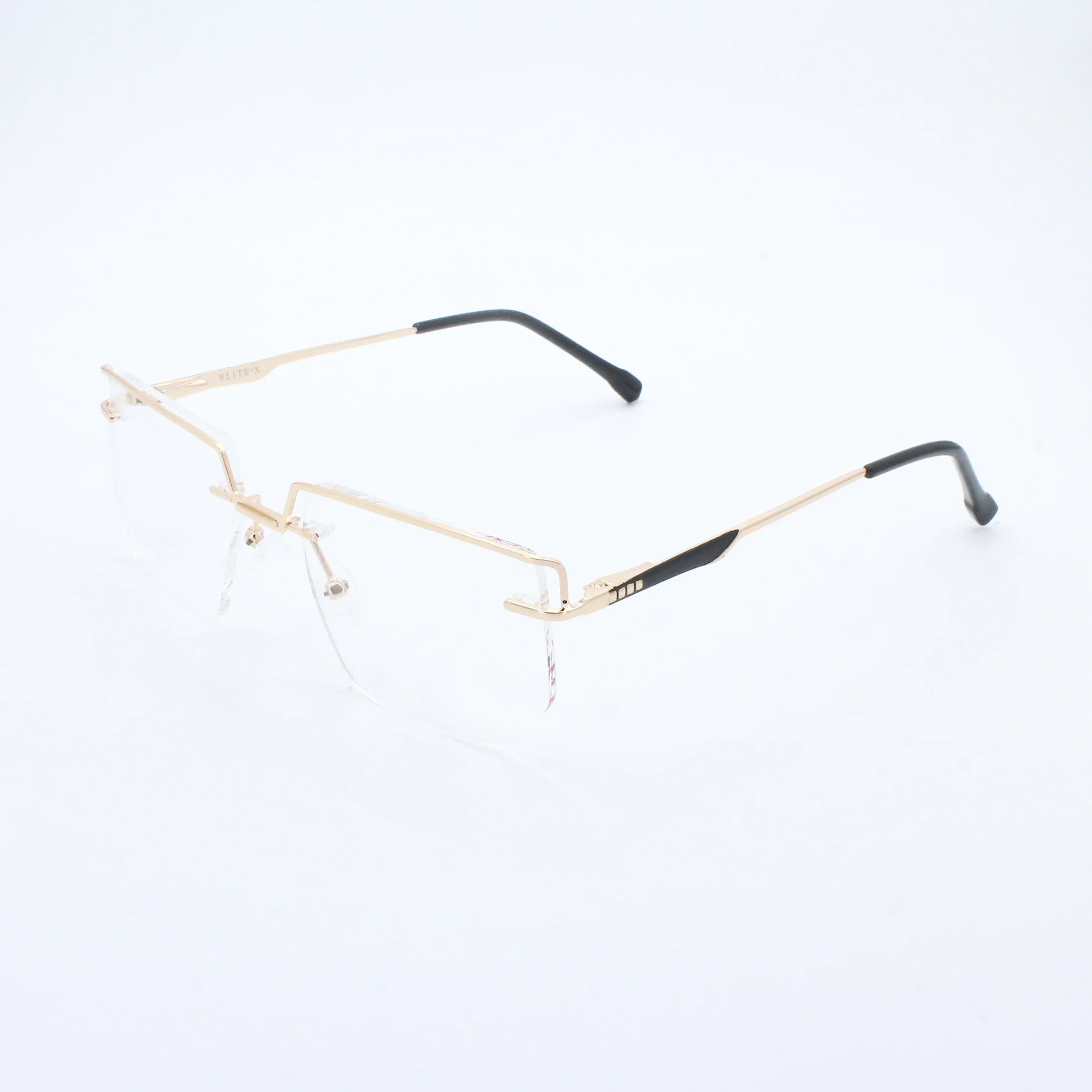 Style Luxe Rimless Rectangular Lensoz Elite X Luxe Rimless Eyeglasses