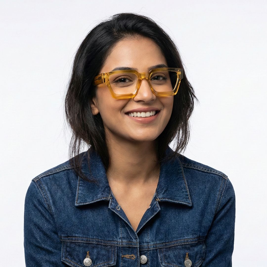 orange gen z eyeglasses