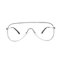 Eyeglasses with a white frame on a white background