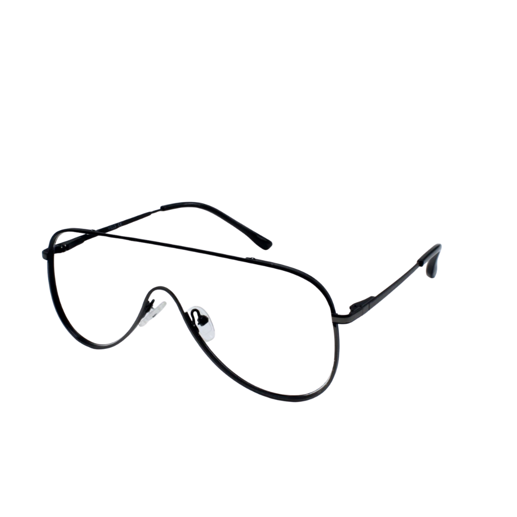 Black sunglasses on a white background