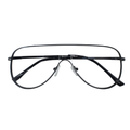 Black eyeglasses on a white background