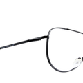 Black eyeglasses on a white background
