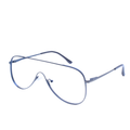 Blue eyeglasses on a white background