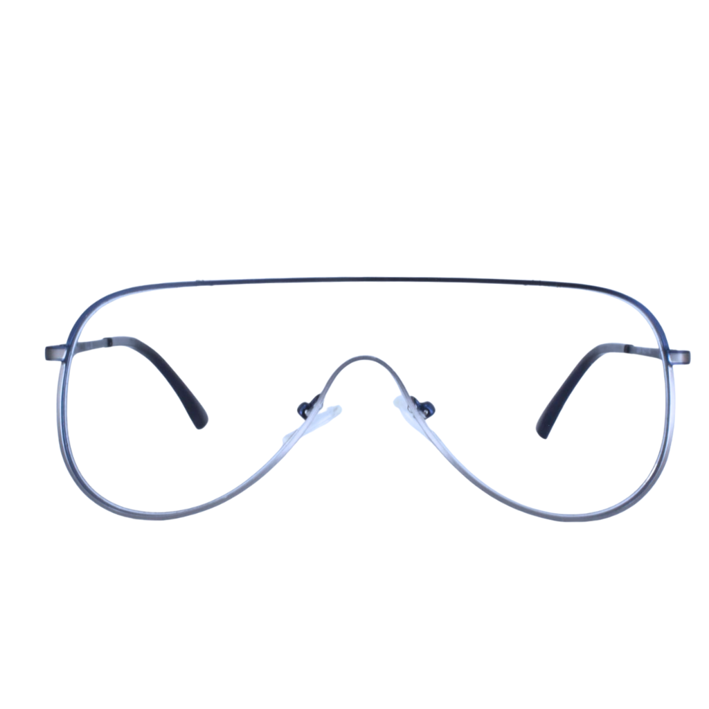 Blue eyeglasses on a white background
