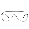 Eyeglasses with a thin frame on a white background