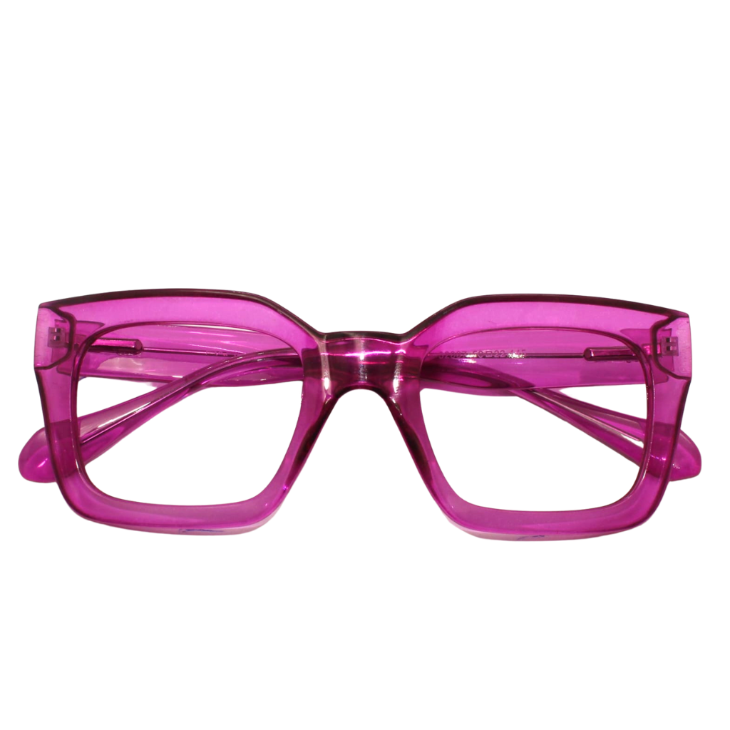 Transparent pink Eyeglasses