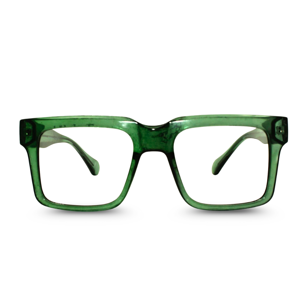 Transparent Green Eyeglasses