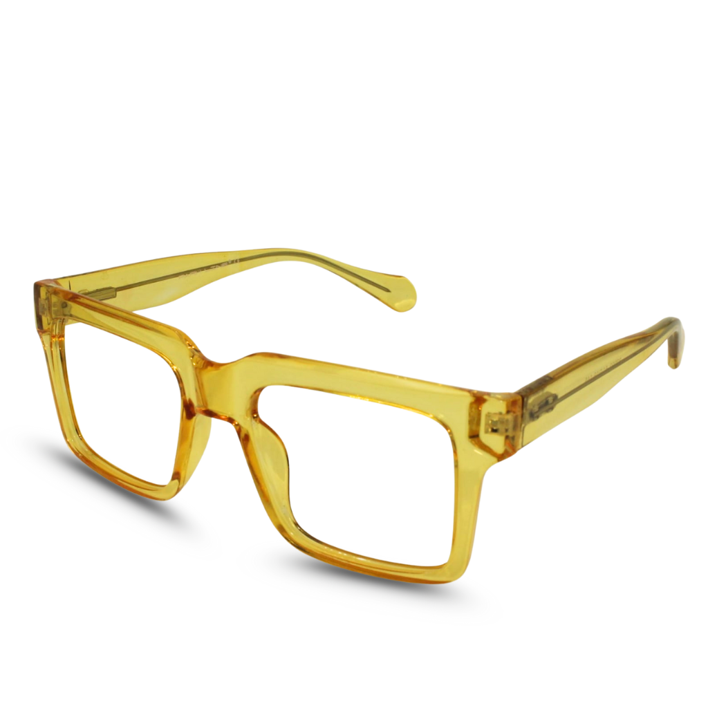 Transparent Orange Eyeglasses