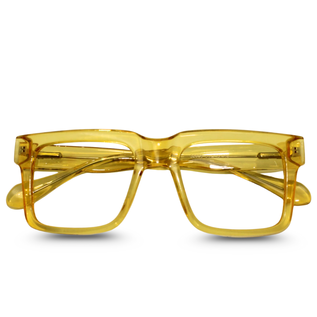 Transparent Orange Eyeglasses