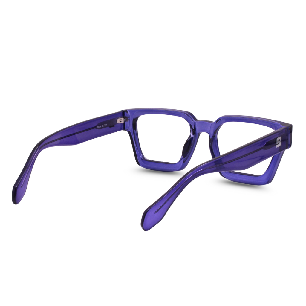 Purple eyeglasses